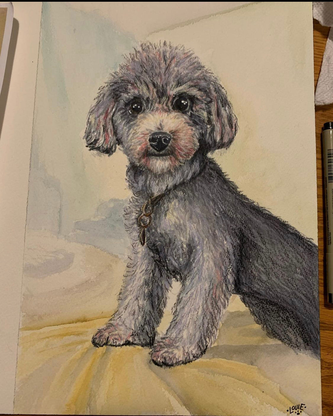 CUSTOM Watercolor Pet Portrait